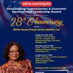 Learn about the Outstanding Humanitarian and Economic Development Leadership Award to be presented to Dr. Mercy Obamogie during the 28th Anniversary of White House Prayer for Our Nations, Inc.